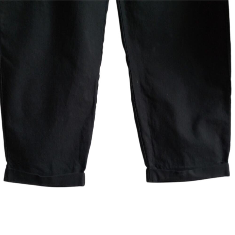 J.Crew Factory Linen Cotton Straight Leg Pull On Pants Black 8 Business Casual - Picture 4 of 9